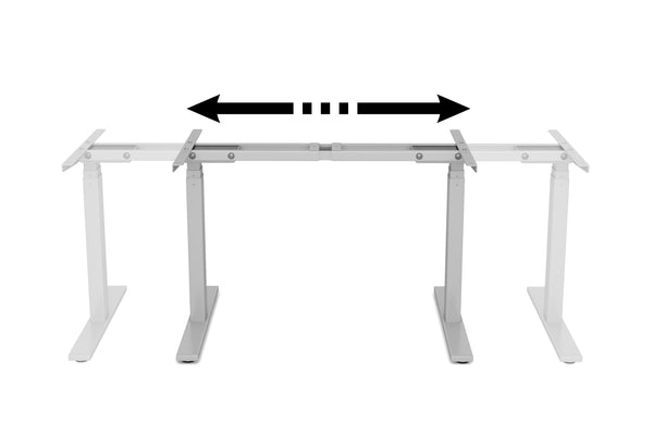 Cadre de table pour bureau assis-debout, gris, 180-200 cm