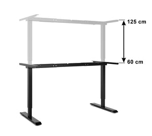 Struttura del tavolo scrivania in piedi nera 160 cm
