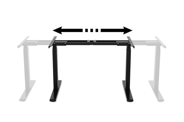 Cadre de table pour bureau assis-debout, noir, 180-200 cm
