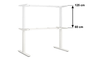 Cadre de table pour bureau assis-debout blanc 160 - 180 cm