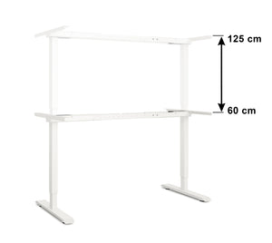 Struttura del tavolo scrivania in piedi bianca 160 cm