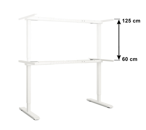 Struttura del tavolo scrivania in piedi bianca 160 cm
