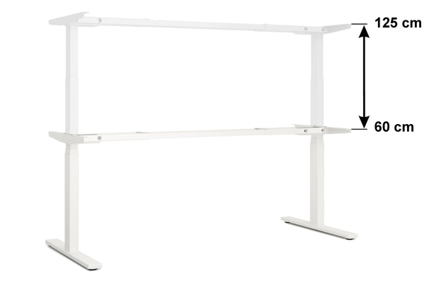 Cadre de table pour bureau assis-debout blanc 180 - 200 cm