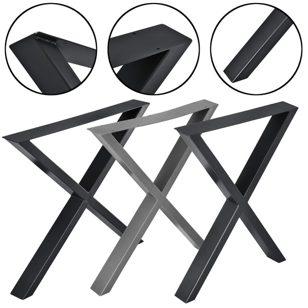 Tischbeine Metall 2er-Set Tischgestell Tischkufen 59x72cm