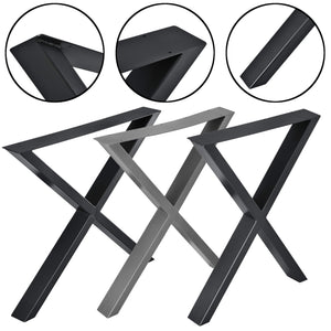 Tischbeine Metall 2er-Set Tischgestell Tischkufen 69x72cm