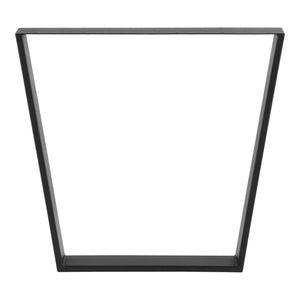 2er-Set Tischgestell Tischbeine 55-75x72cm Stahl Schwarz Matt