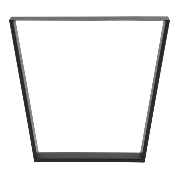 2er-Set Tischgestell Tischbeine 55-75x72cm Stahl Schwarz Matt