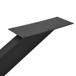 Tischgestell Tischbeine Oberau Stahl 120x68x71cm Schwarz