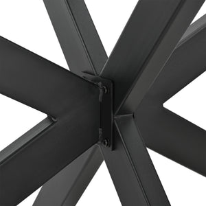 Tischgestell Tischbeine Oberau Stahl 120x68x71cm Schwarz