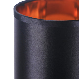 Tischlampe mit Stoffschirm schwarz