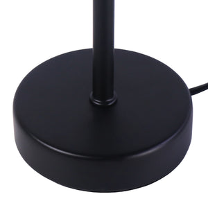 Tischlampe mit Stoffschirm schwarz