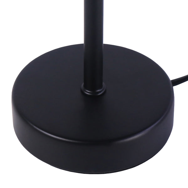Tischlampe mit Stoffschirm schwarz