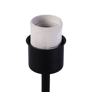 Tischlampe mit Stoffschirm schwarz