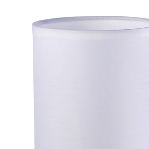 Tischlampe mit Stoffschirm weiss