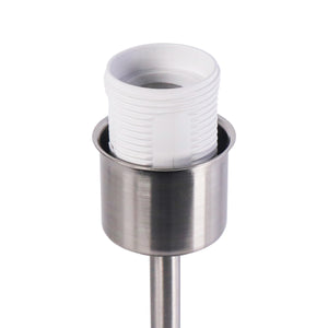 Tischlampe mit Stoffschirm weiss