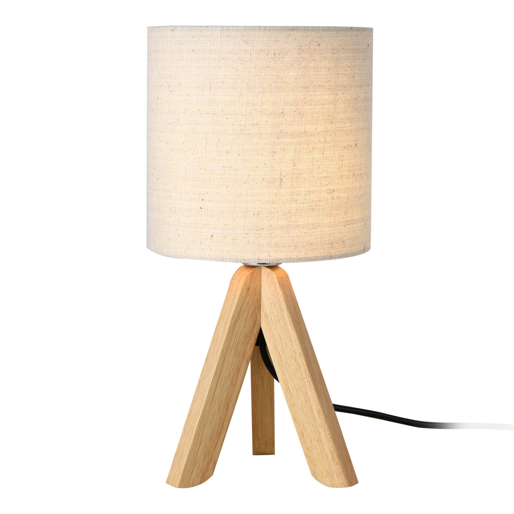 Lampada da tavolo Koblenz E14 Max. 40W con piedini in legno, beige