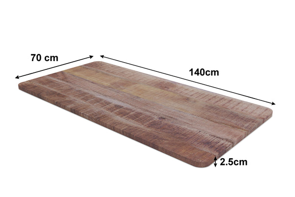 Tabletop for standing desk, mango wood, 140 x 70 cm