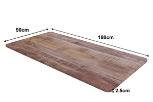 Tabletop for standing desk, mango wood, 180 x 90 cm