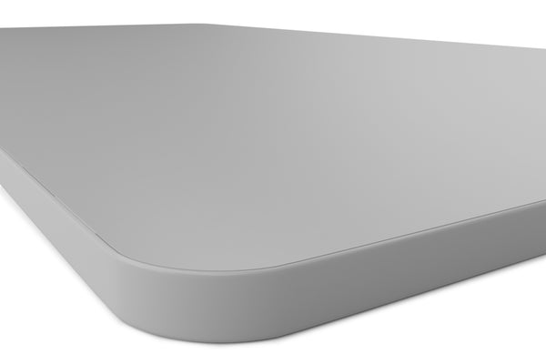 Plateau pour bureau assis-debout, gris, 180 x 90 cm
