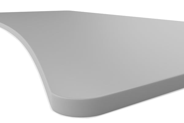 Plateau pour bureau assis-debout, gris, 200 x 92 cm