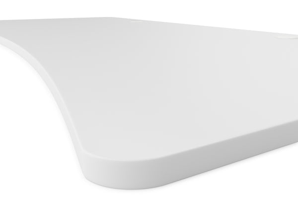 Tabletop standing desk with cable management, white, 200 x 90 cm