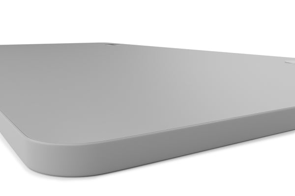 Tabletop standing desk with cable management, grey, 160 x 80 cm