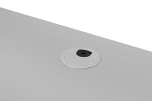 Tabletop standing desk with cable management, grey, 180 x 90 cm