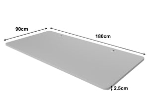 Tabletop standing desk with cable management, grey, 180 x 90 cm