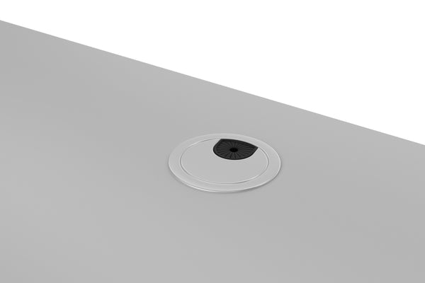 Tischplatte Stehpult mit Kabeldurchlass grau 200 x 90 cm