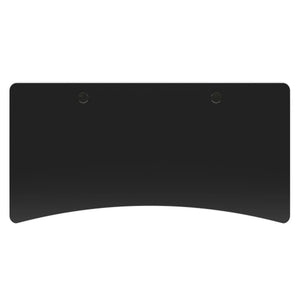Tabletop standing desk with cable management, black, 200 x 90 cm