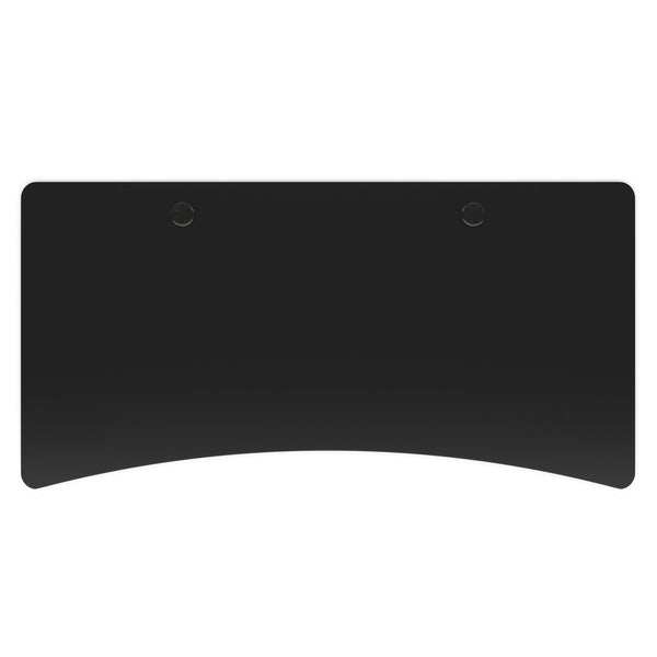 Tabletop standing desk with cable management, black, 200 x 90 cm