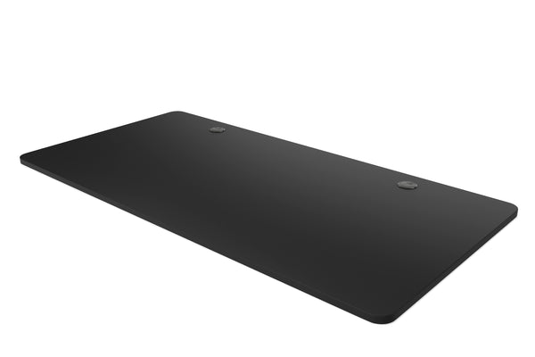 Tabletop standing desk with cable management, black, 180 x 90 cm