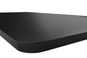 Tabletop standing desk with cable management, black, 180 x 90 cm