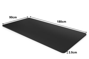 Tabletop for standing desk, black, 180 x 90 cm
