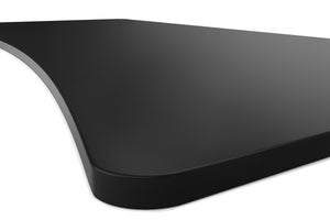 Plateau pour bureau assis-debout, noir, 200 x 92 cm