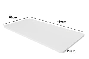 Tabletop standing desk with cable management, white, 160 x 80 cm