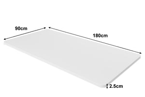 Plateau pour bureau assis-debout, blanc, 180 x 90 cm