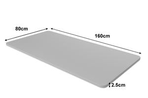 Plateau pour bureau assis-debout, gris, 160 x 80 cm