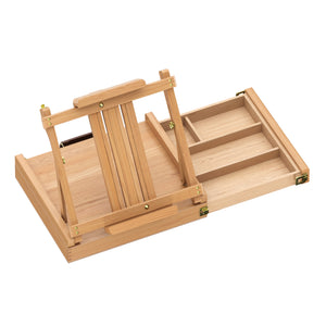 Tischstaffelei Holz mit Schublade 42 - 88 cm