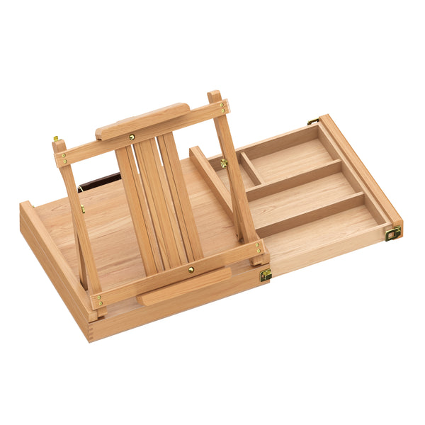 Tischstaffelei Holz mit Schublade 42 - 88 cm
