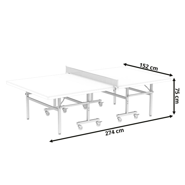 Tischtennistisch ED 274 x 152 cm grau/schwarz