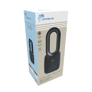 Tischventilator 3 Stufen mit USB schwarz