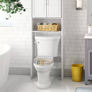 Toilettendeckel mit Absenkautomatik Premium WC Sitz Klobrille Gelber Seestern