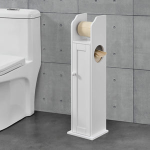 Toilettenpapierhalter Badregal mit Ablage Falkenberg 78x20x18 cm Weiss