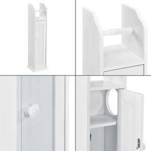 Toilettenpapierhalter Badregal mit Ablage Falkenberg 78x20x18 cm Weiss