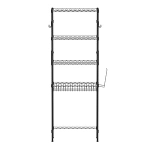 Toilettenregal Metall 60 x 25 x 171 cm schwarz