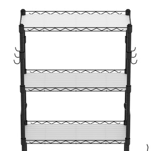 Toilettenregal Metall 60 x 25 x 171 cm schwarz