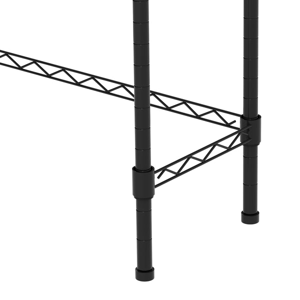 Toilettenregal Metall 60 x 25 x 171 cm schwarz