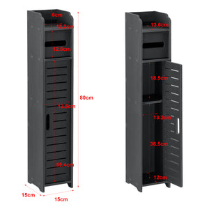 Toilettenpapierhalter Leoben 80x15x15cm Schrank WPC Dunkelgrau
