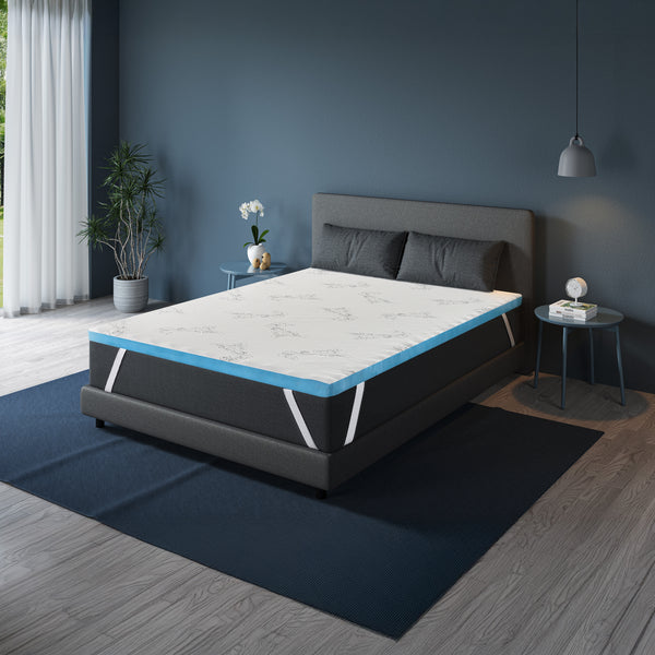 Topper Matratzenauflage Kaltschaumkern doppelseitig 90 x 200 cm